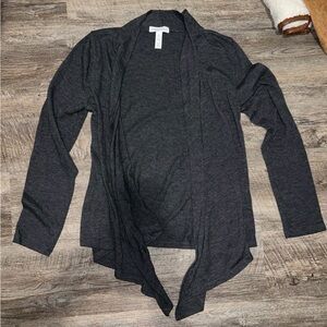 Ambiance Charcoal Open Front Cardigan